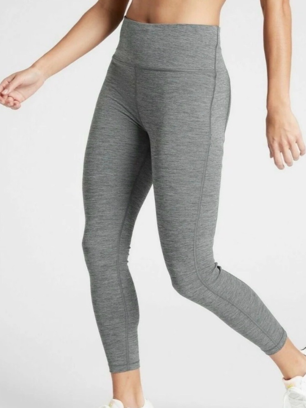 Athleta Ultimate Capri Stash Pocket High-Rise 7/8 Heather Gray Leggings XSP